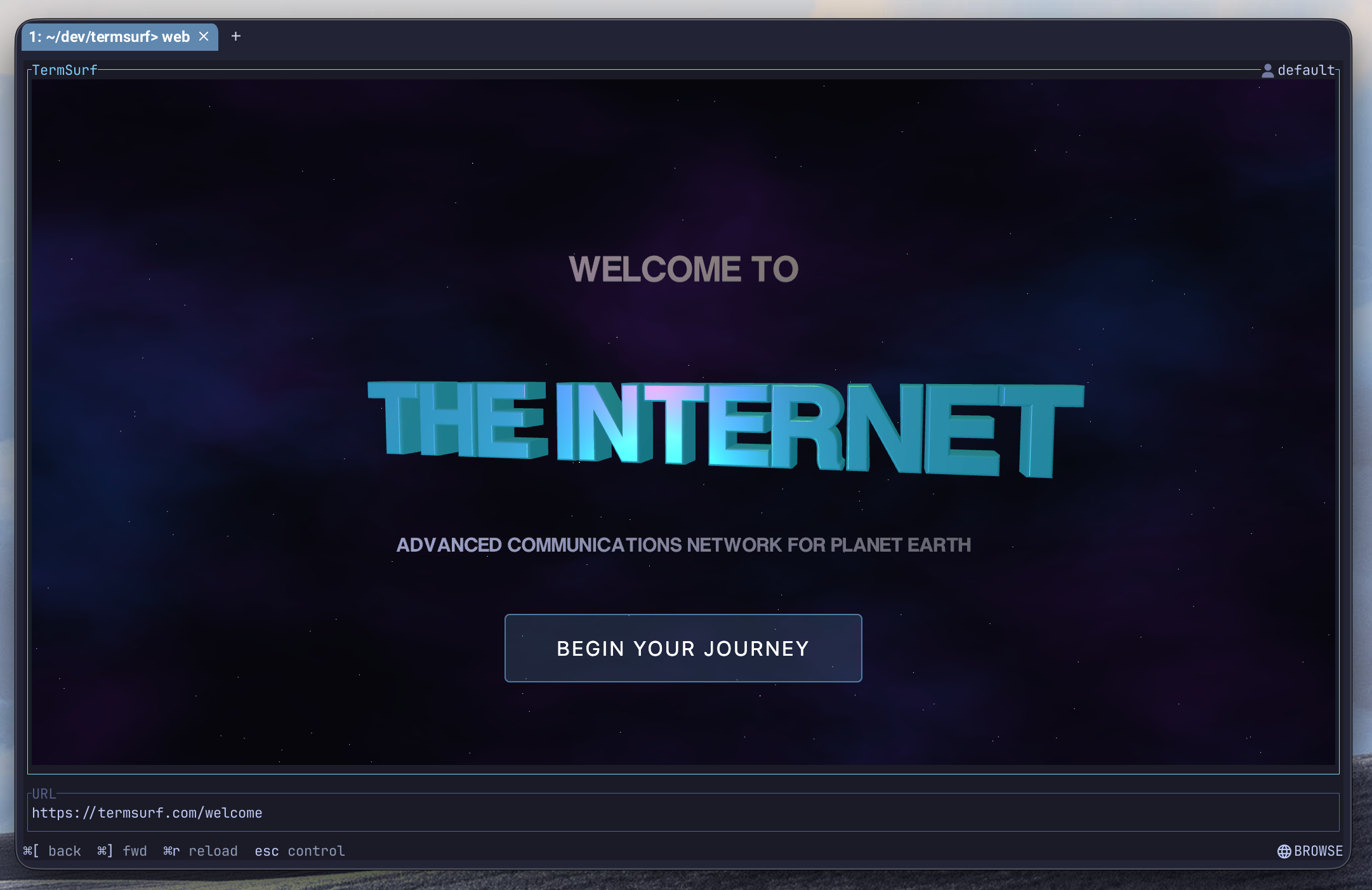 TermSurf — a browser pane alongside terminal panes